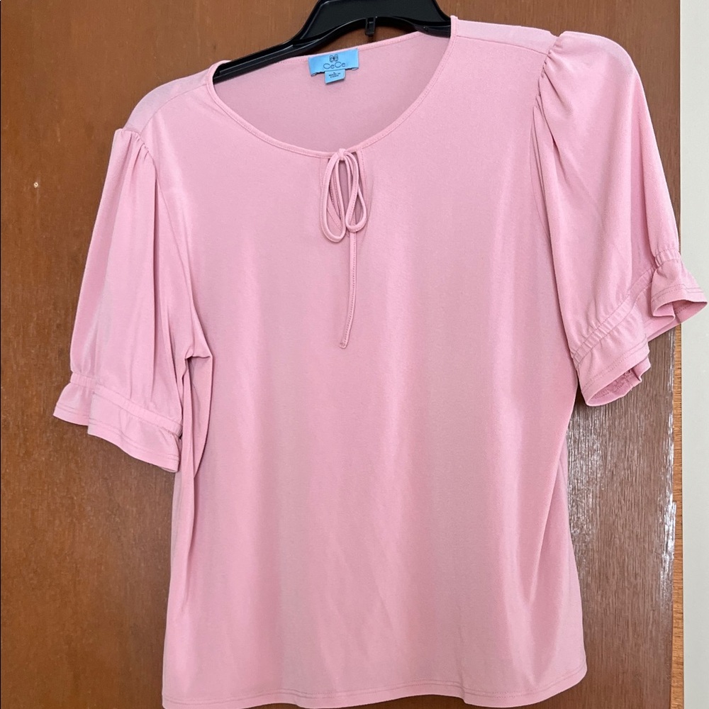 CeCe Blush Pink Puff Sleeve Blouse